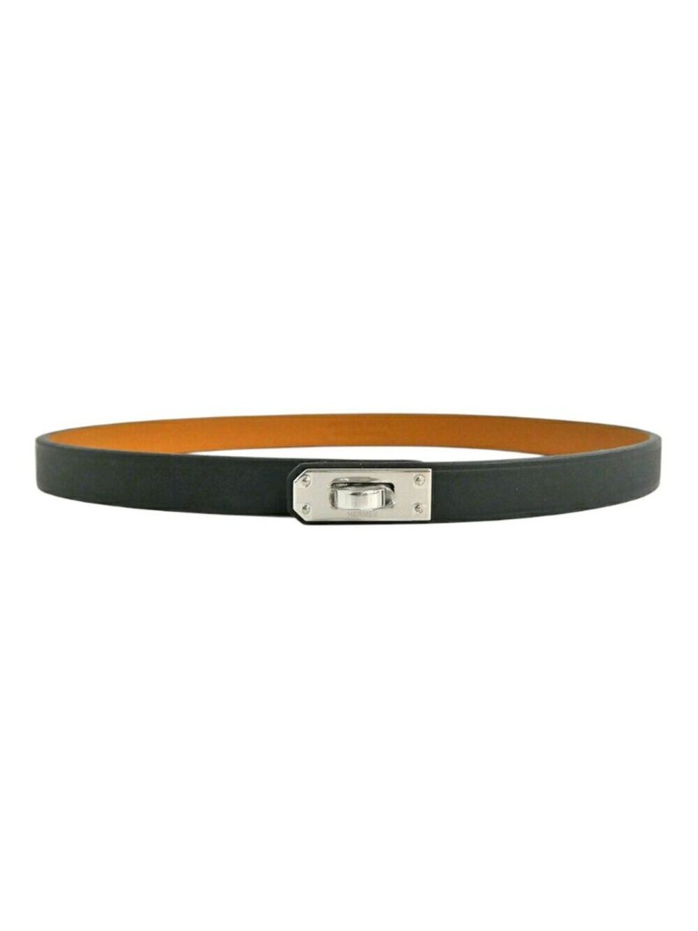 Hermes Necklace Choker Mini Kelly Black Silver Swift
